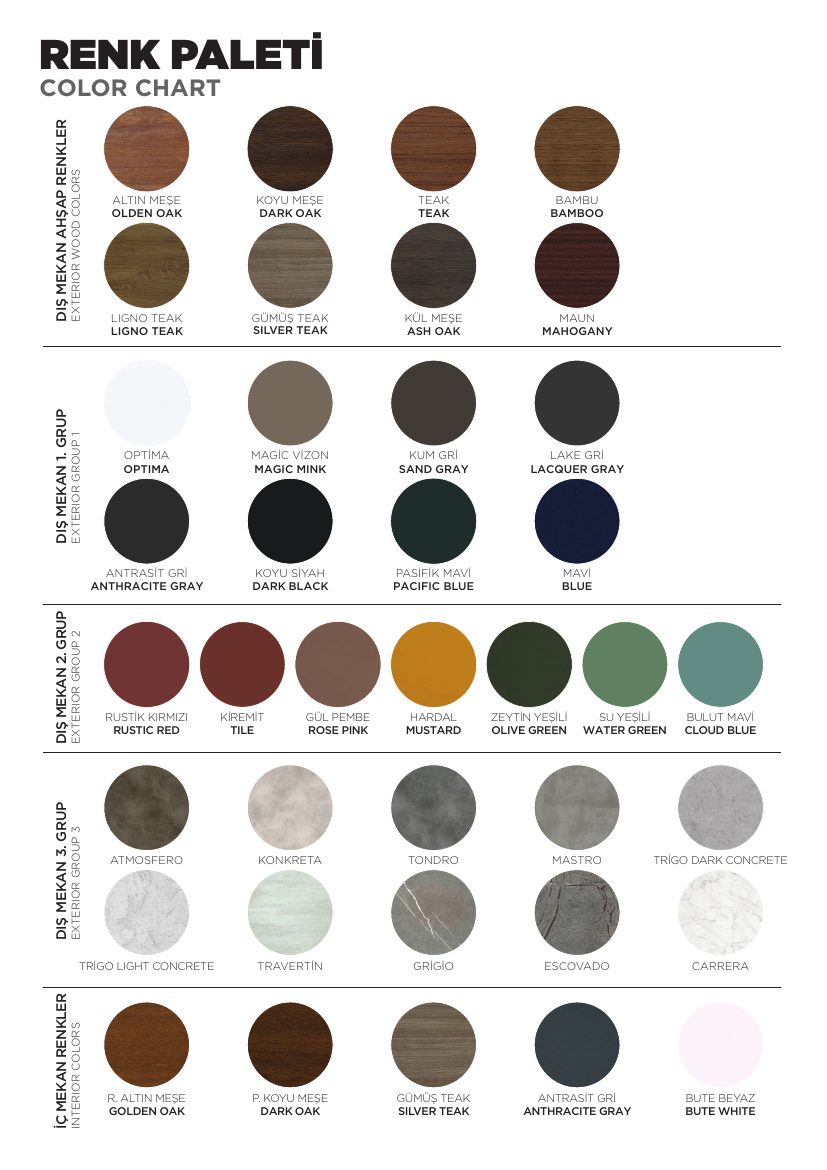 ACS Vinylbond Color palette
