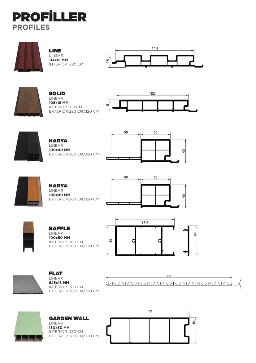 ACS Vinylbond Line и Solid — Узкие линейные профили