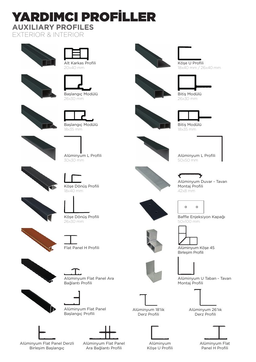 ACS Vinylbond Вспомогательные профили и Цветовая палитра
