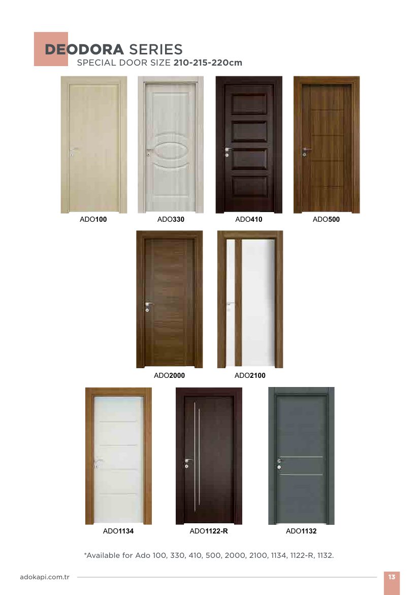 Adokapı Deodora — нестандартные размеры 210-215-220 см