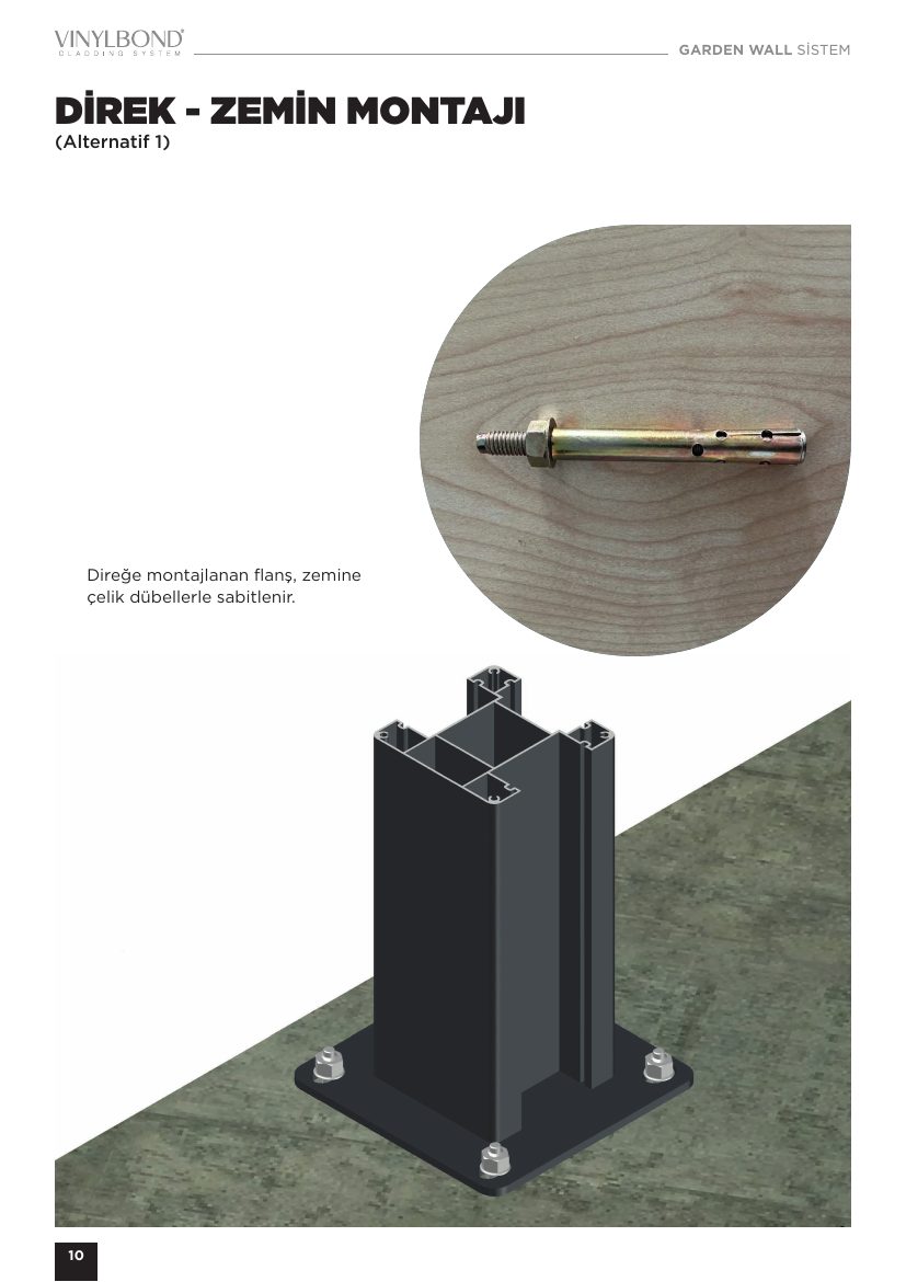Vinylbond — Плоский фланец 150x150 мм (8 отв., 5 мм)