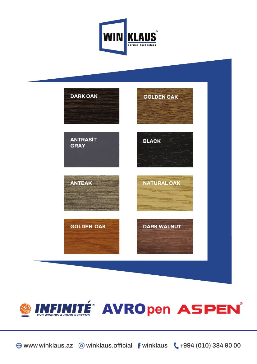 Aspen 58 — 3 kameralı PVC pəncərə profili